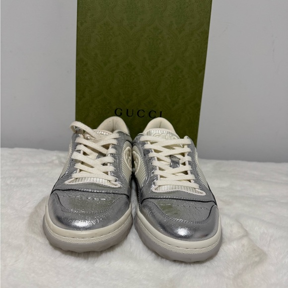 Gucci Metallic Silver Sneakers - Picture 2 of 7